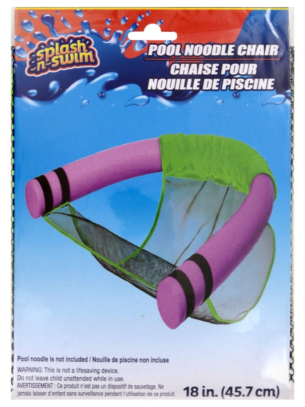 Splash - n - Swim Pool Noodle Toy Lounge Chair 18” Foam Model 252261 NWT